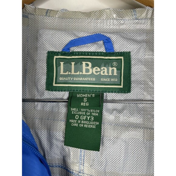 L.L. Bean Womens S Blue Long Rain Lined Coat Gorpcore Outdoors Minimalist - Picture 5 of 10